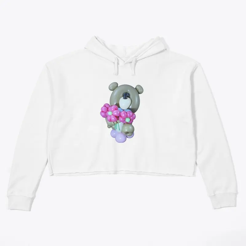 Bear with flowers website on back